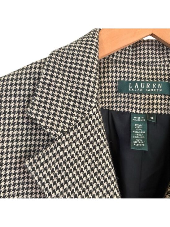 Lauren Ralph Lauren Jackets & Blazers - Lauren Ralph Lauren Black/Tan Houndstooth Blazer. Size 10. 100% wool/lined. EUC!